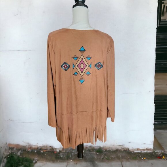 NWOT Wrangler Southwestern Design Jacket Long Sleeves Back Design in Size Large - Picture 2 of 5